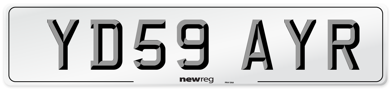 YD59 AYR Number Plate from New Reg